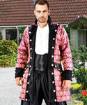 Purple Brocade Pirate Coat