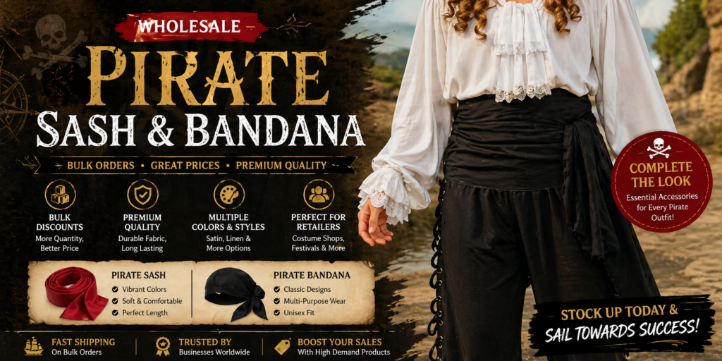 Wholesale Pirate Sash and Bandana