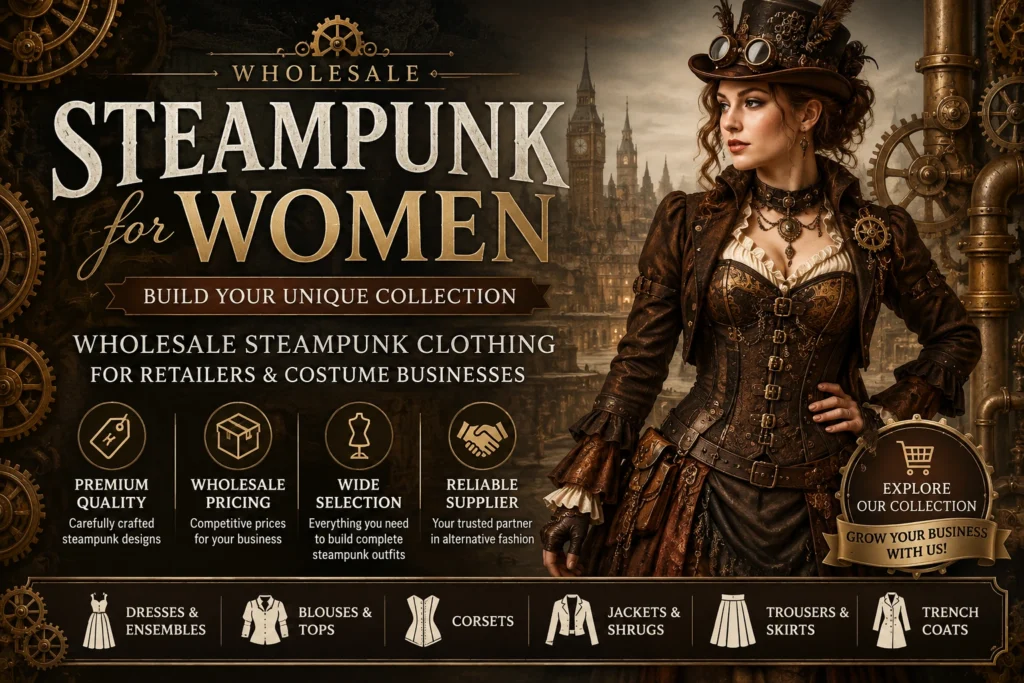 Wholesale steampunk clothing for women