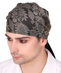 Pirate Triangle Head Scarf (Brocade Fabric)