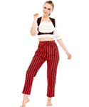 (image for) Abigail Self-Tie Frill-Waist Striped Pants