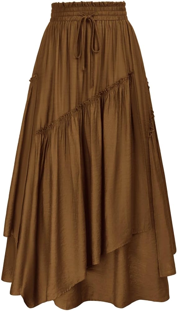 Renaissance Layered Long Tiered Skirt - Click Image to Close