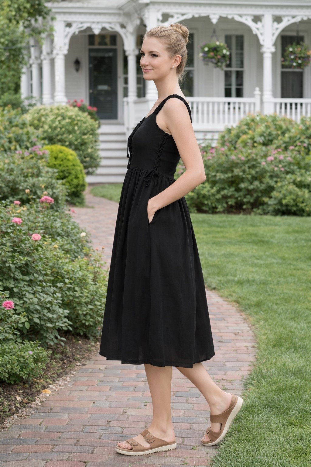 (image for) Renaissance Cottagecore Sleeveless Sweetheart Dress