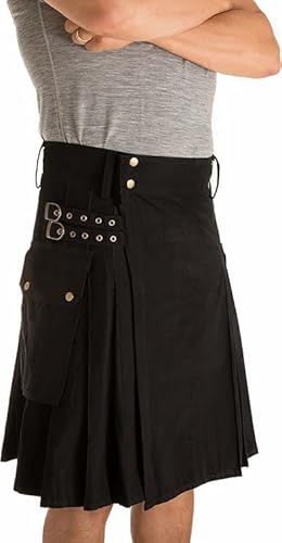 (image for) Traditional Scottish Utility Kilt with Cargo Pockets