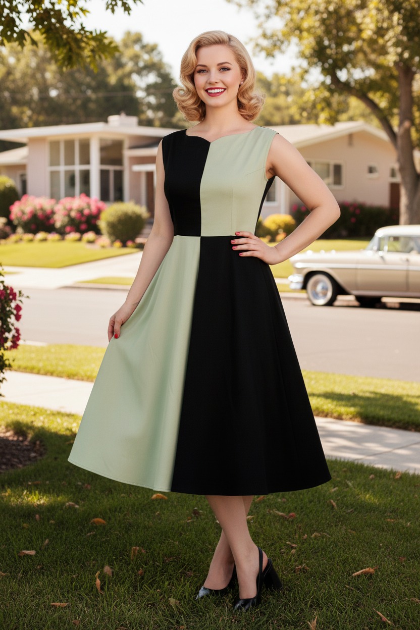 (image for) The Retro Divide Dress
