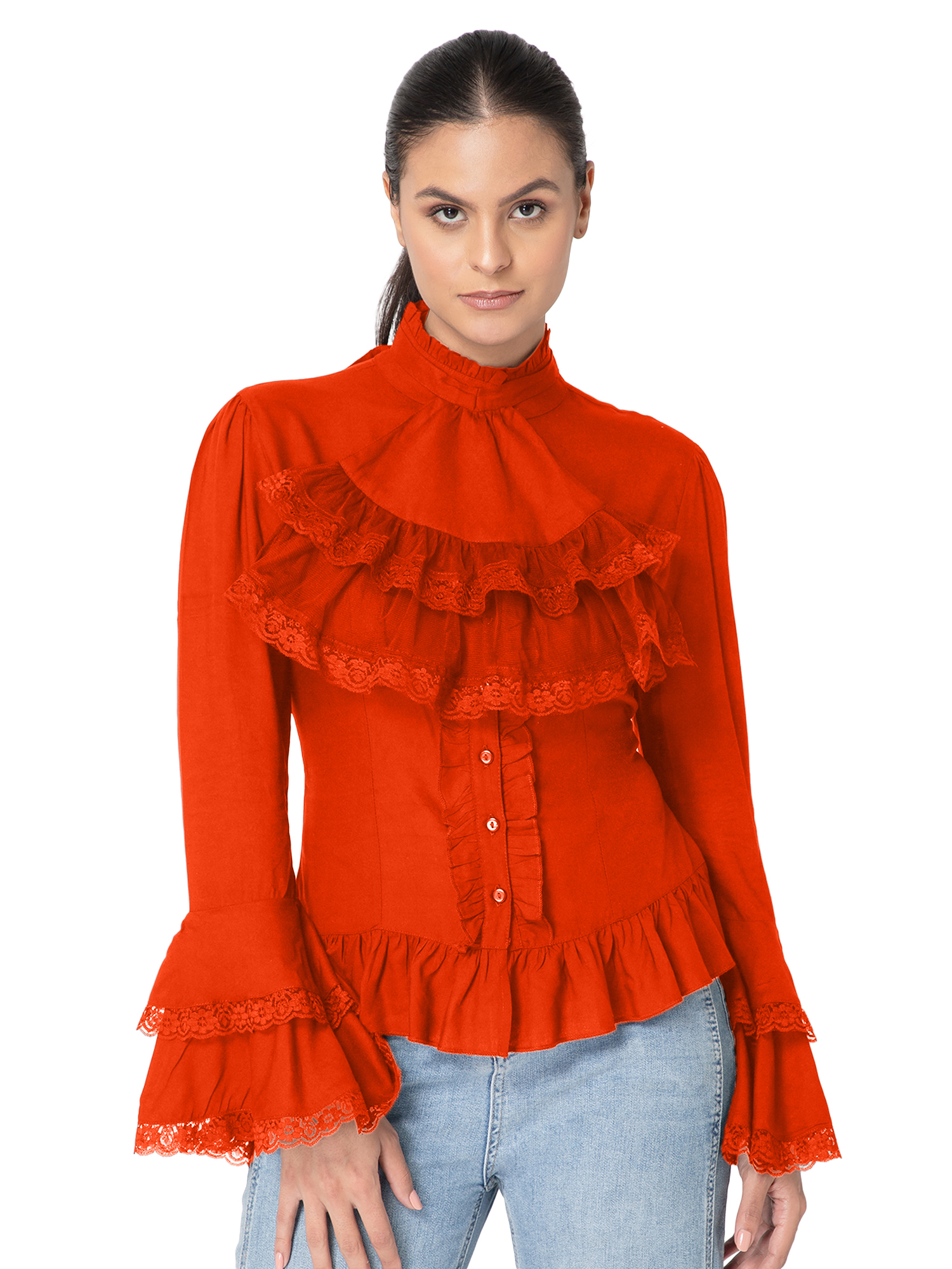 (image for) Victorian Lace Ruffled Blouse