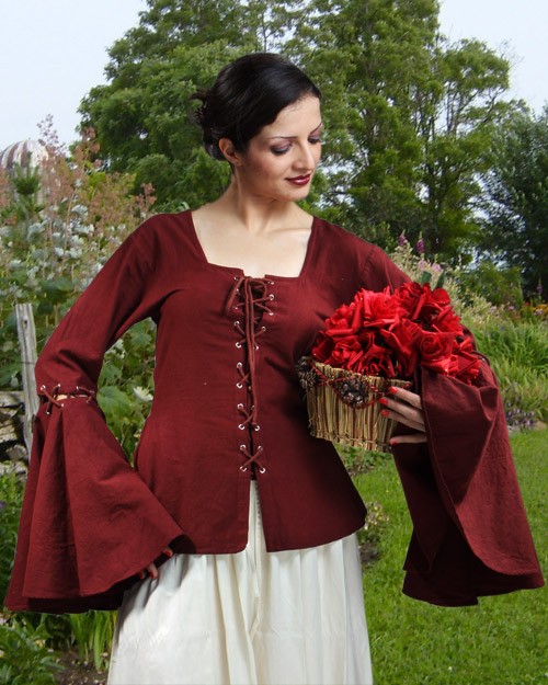 (image for) Detachable Sleeves Linen Blouse