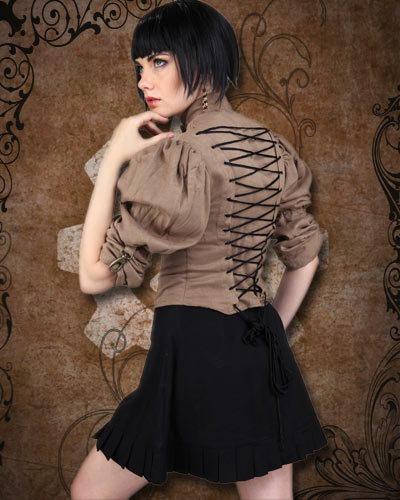(image for) Moire Tie-Back Blouse