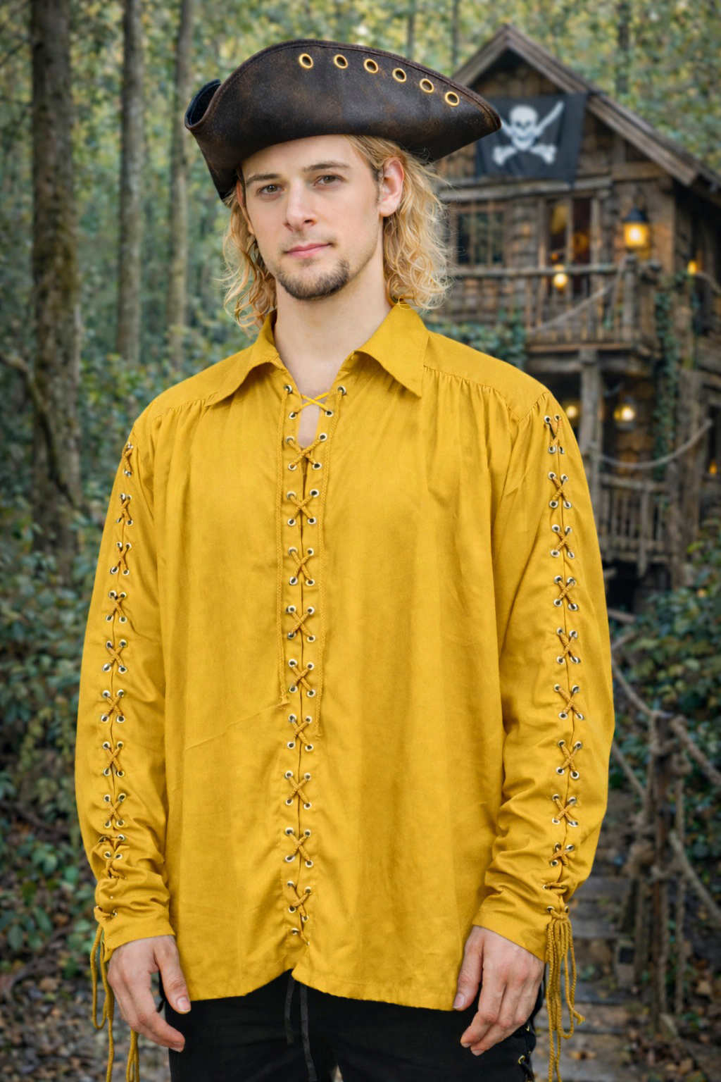 (image for) Harborwright Lace-Front Buccaneer Shirt