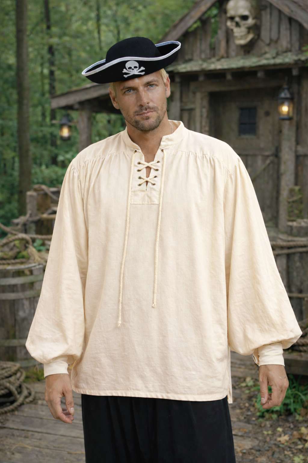 (image for) Sea Rover Heritage Lace-Up Pirate Shirt