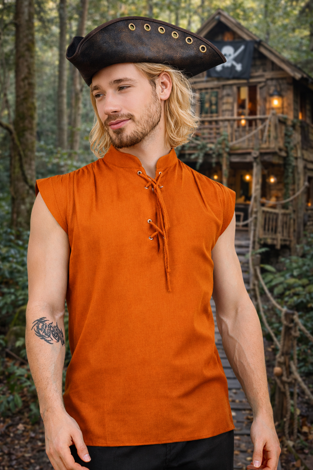 (image for) Harbor Rogue Lace-Up Pirate Tunic