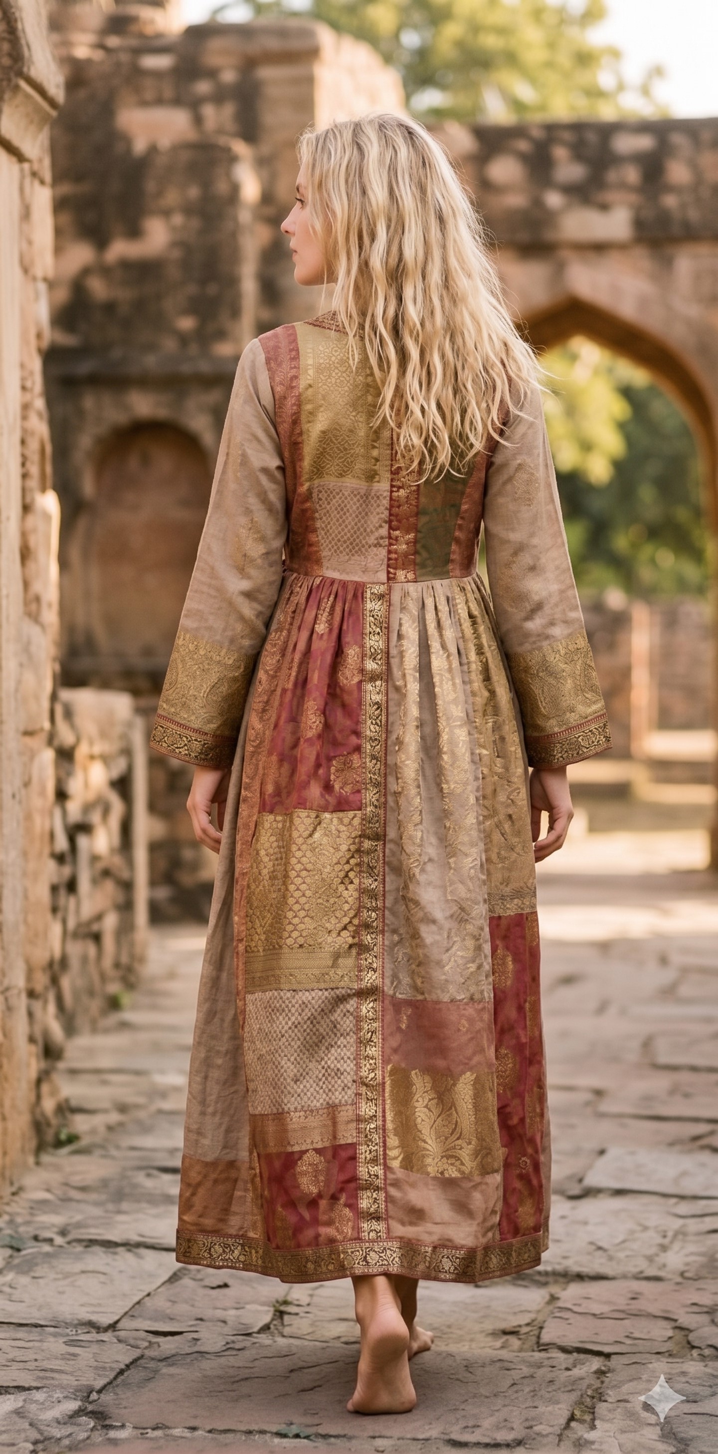 (image for) The Heritage Wrap: Upcycled Saree Anarkali