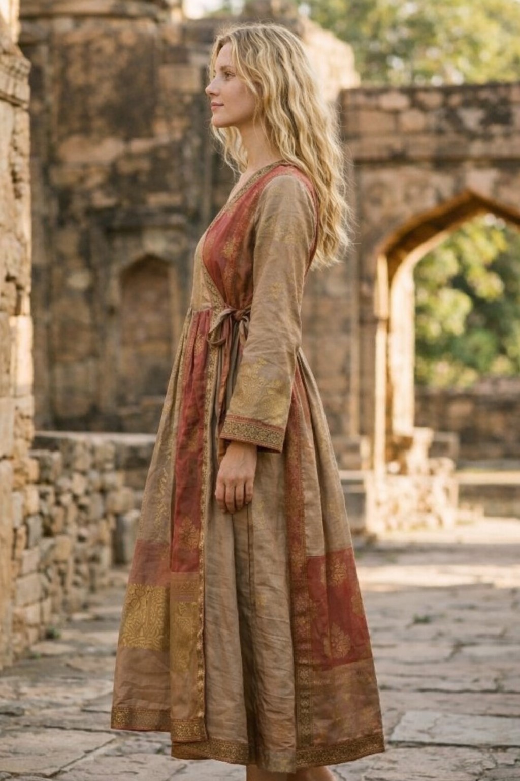 (image for) The Heritage Wrap: Upcycled Saree Anarkali