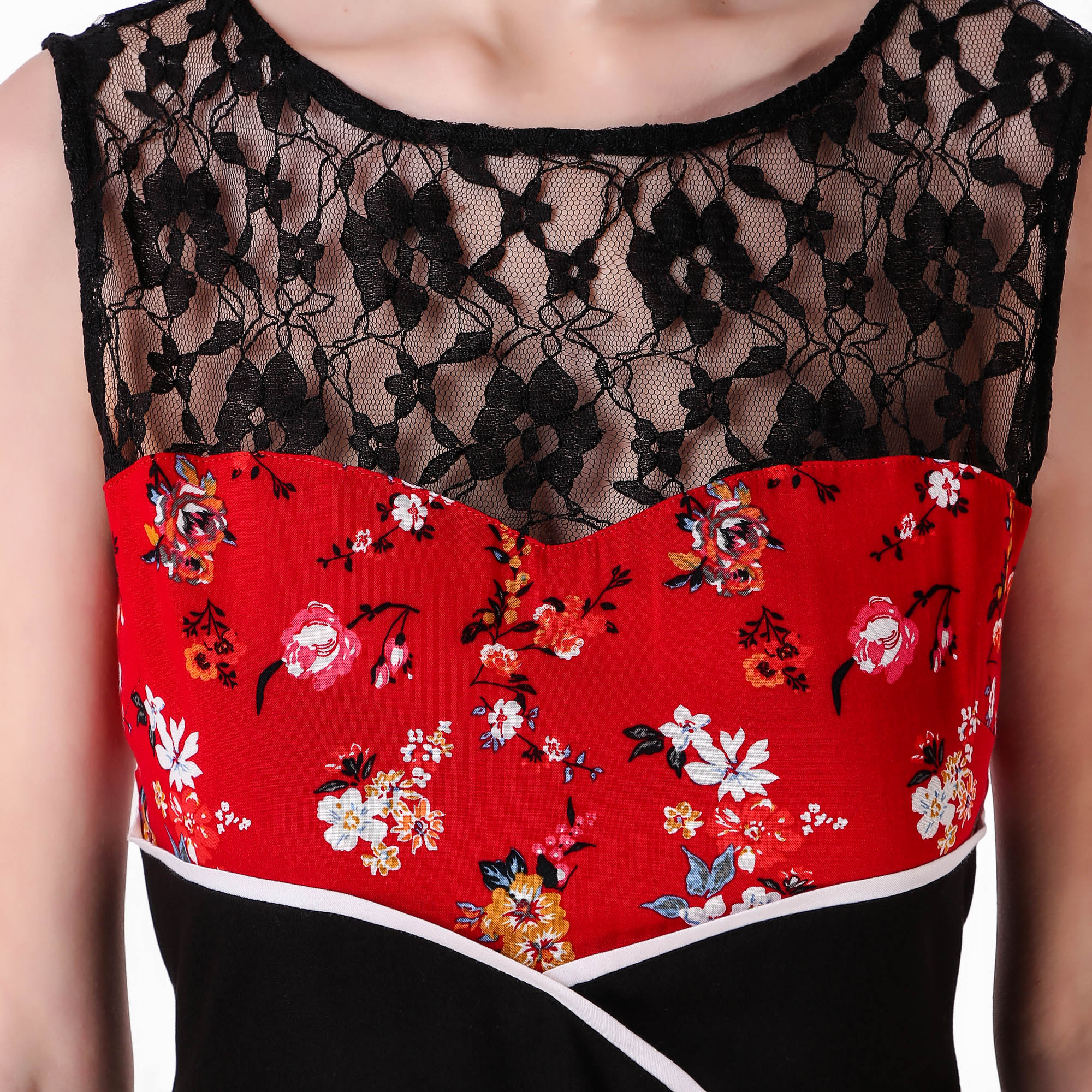 (image for) Women's 50s Vintage Retro Rockabilly Sleeveless Dress