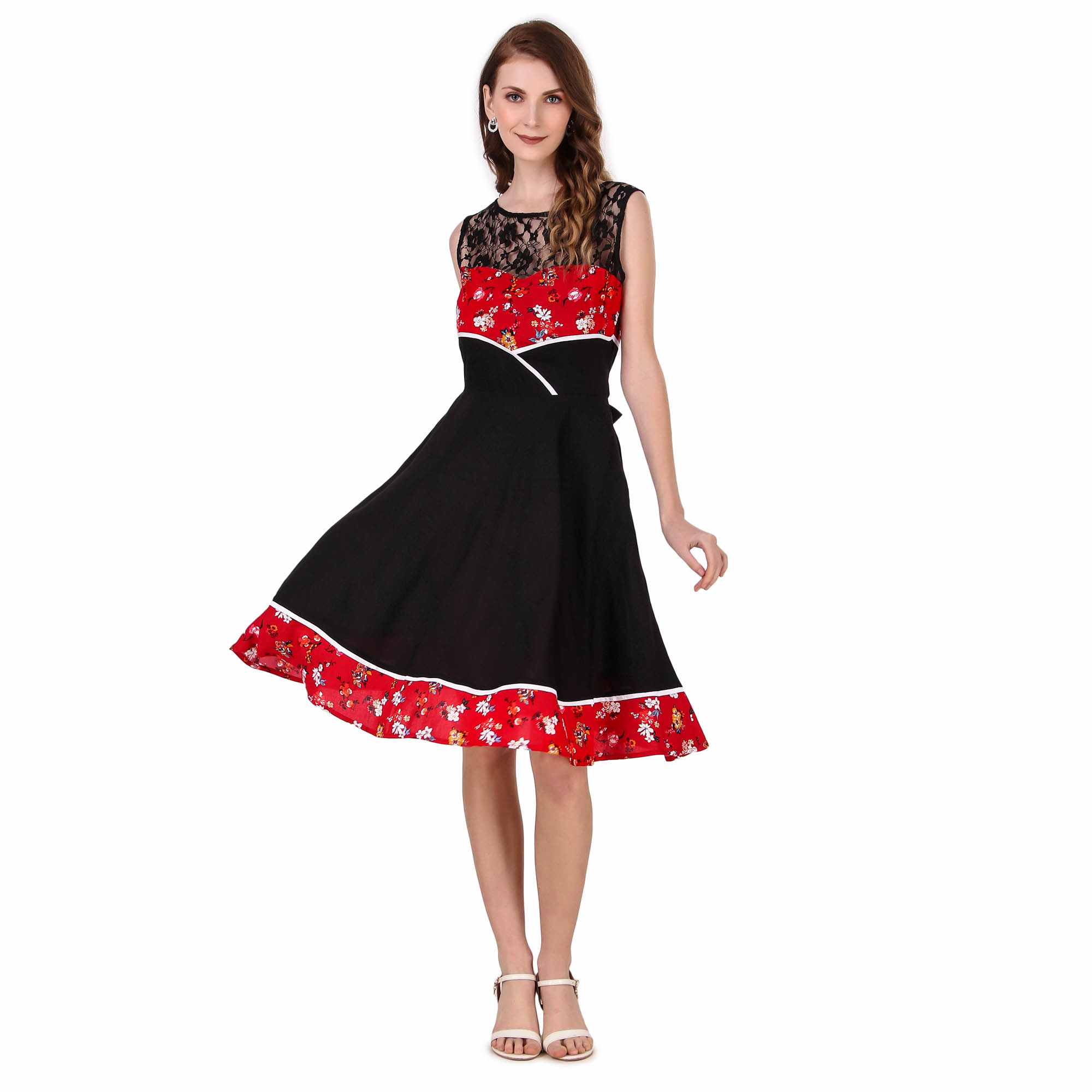 (image for) Women's 50s Vintage Retro Rockabilly Sleeveless Dress