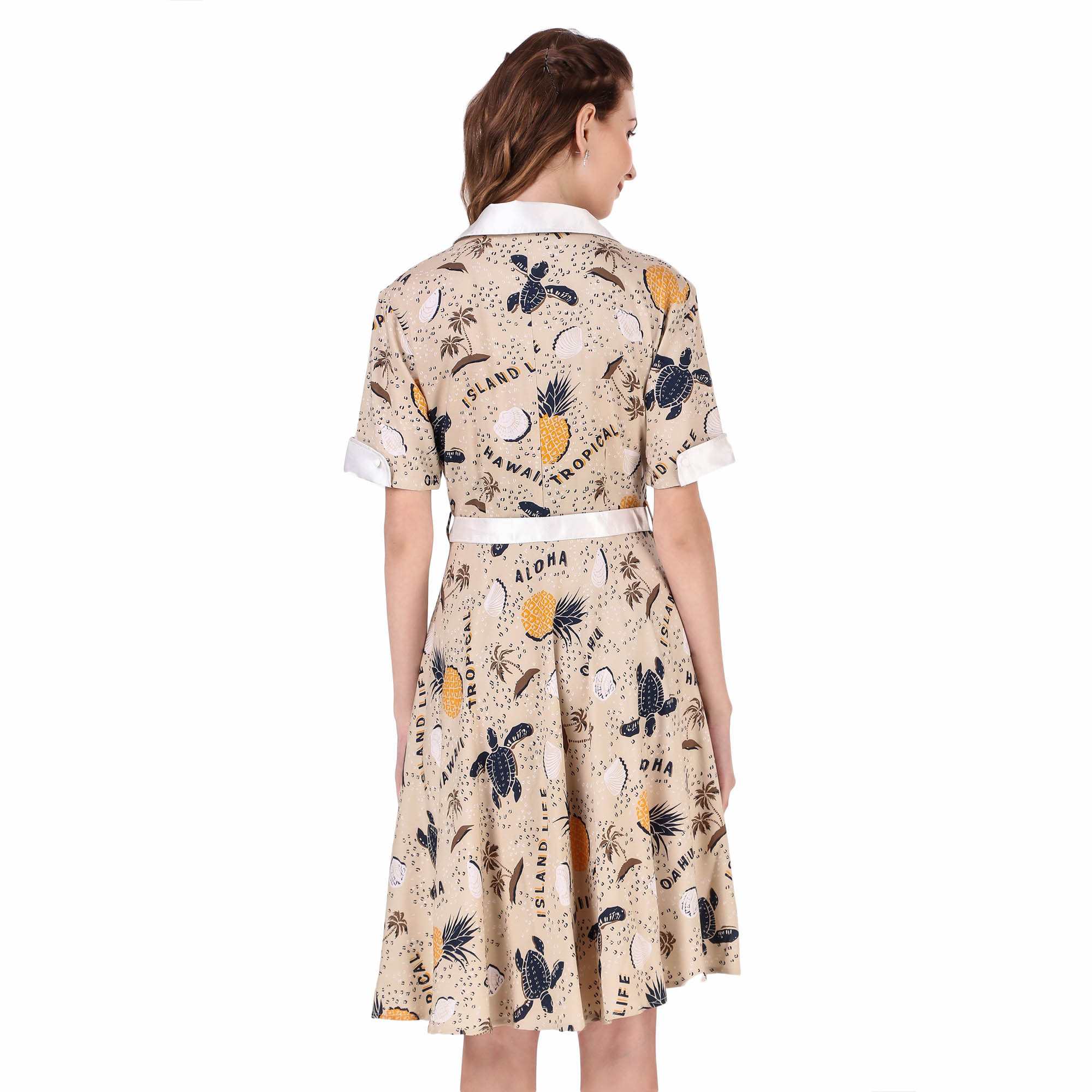 (image for) Women's 1950s Cape Collar Vintage Swing Dress