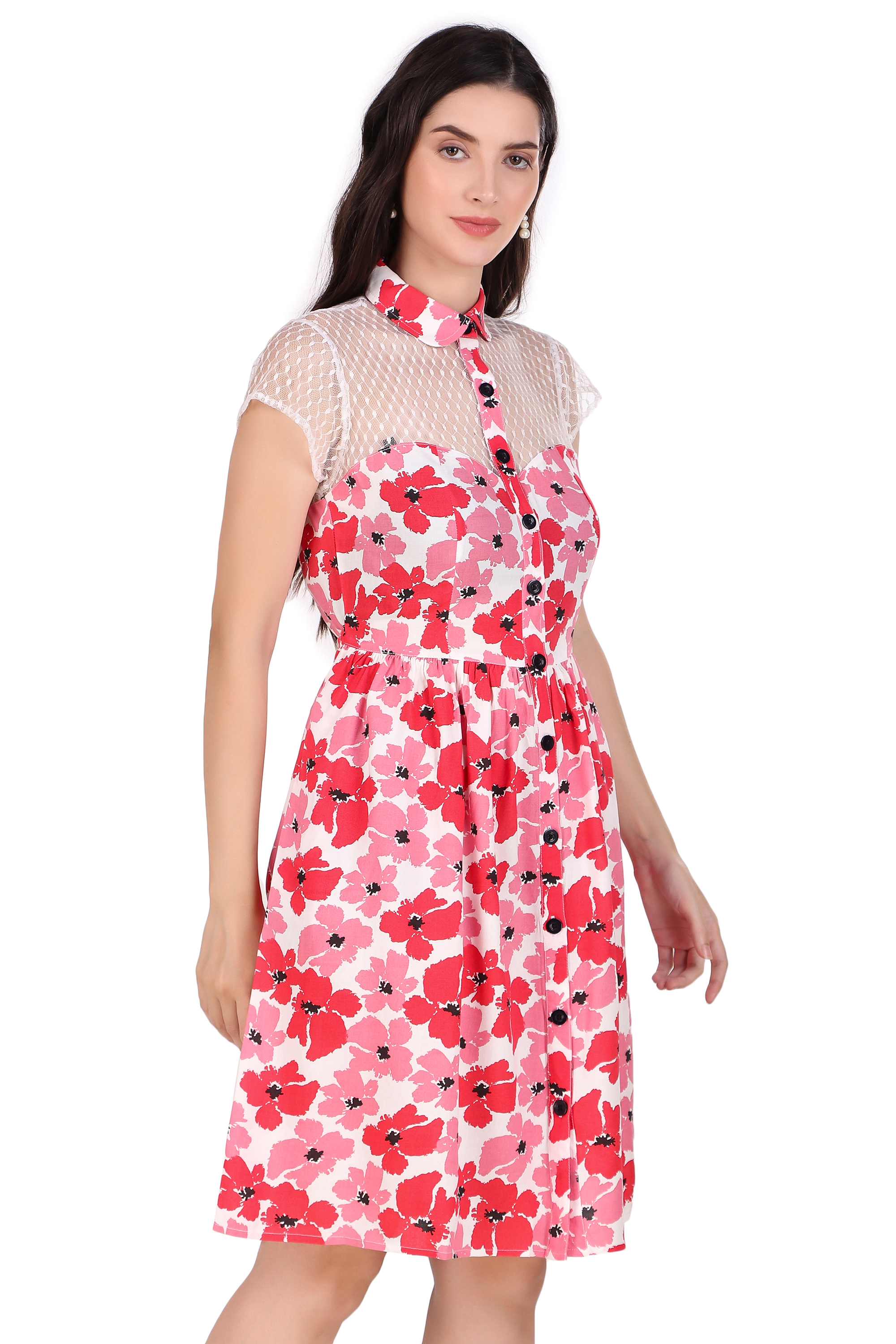 (image for) Women's 1950s Retro Pinup Vintage Swing Dress with Back Tie Belt