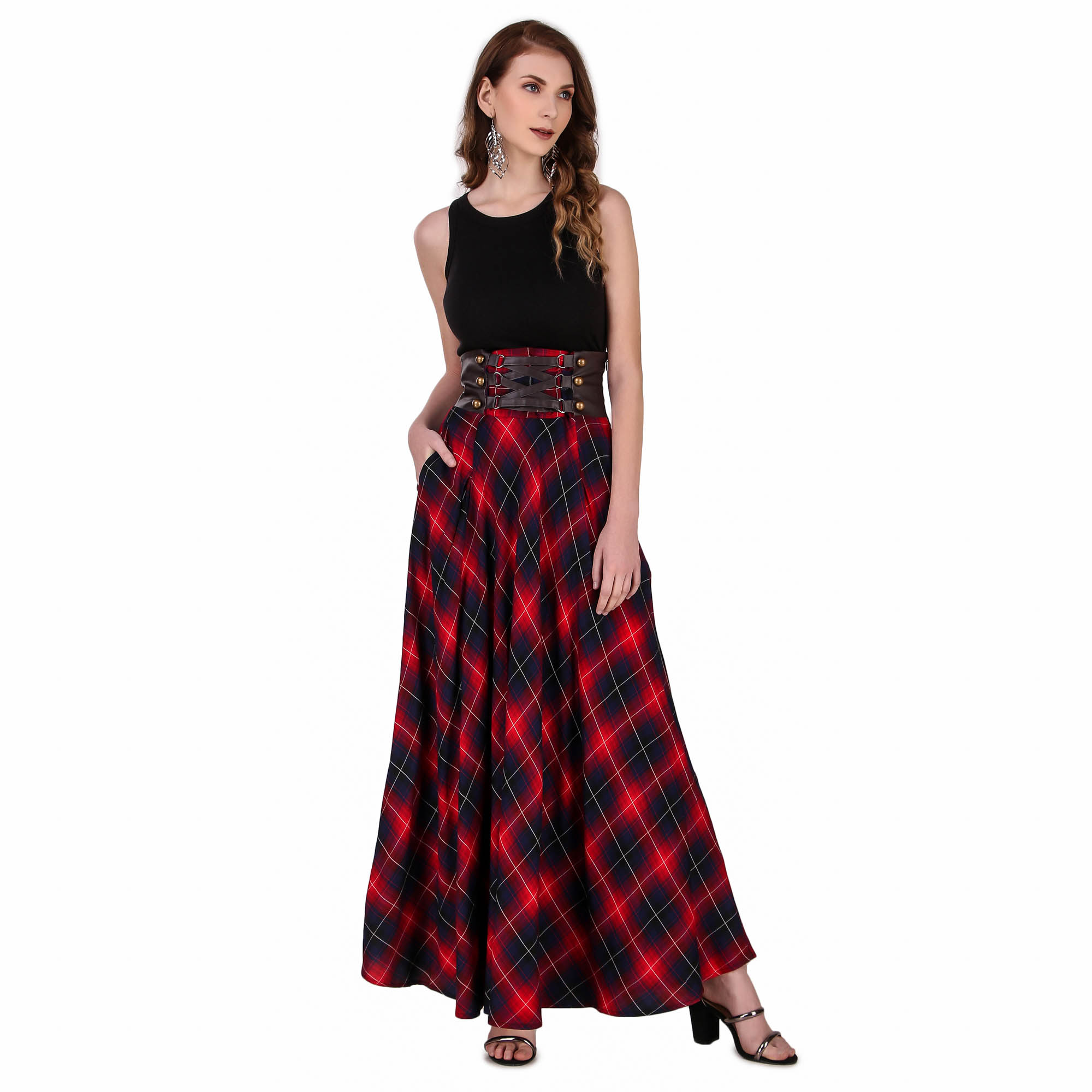 (image for) Steampunk High-Waist Corset Maxi Skirt