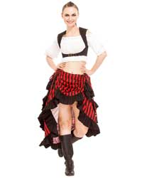 (image for) Minerva High-Low Show Girl Striped Skirt