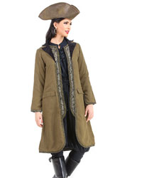 (image for) Angelica Suede Coat with Vest Decoration