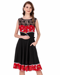 (image for) Women's 50s Vintage Retro Rockabilly Sleeveless Dress
